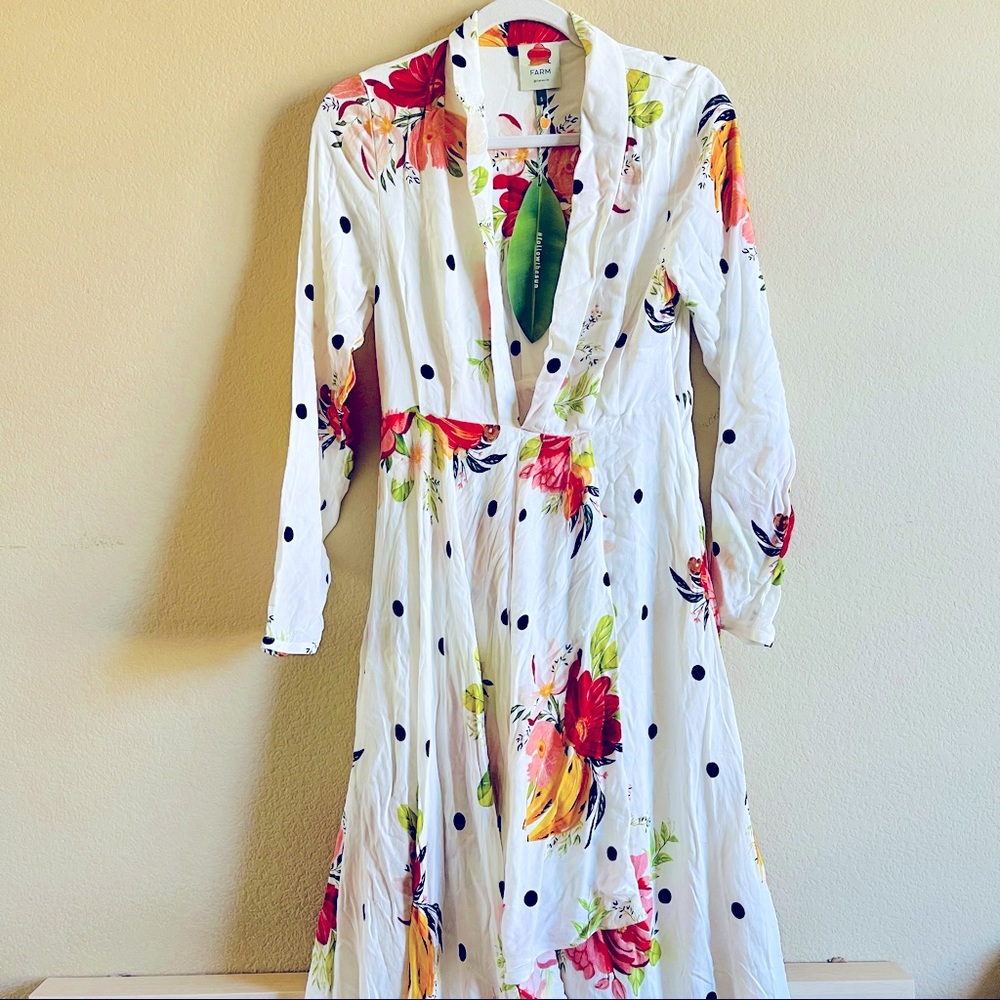 FARM Rio NWT Nanaju Maxi Dress in White - Picture 9 of 15